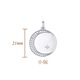 純銀S925吊墜項(xiàng)鏈可以打開(kāi)放照片防水定制相盒相片送禮紀(jì)念家人 小版純銀鍍18K白吊墜