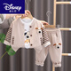 迪士尼（Disney）男童春裝套裝2025新款兒童帥氣三件套嬰兒一歲寶寶春秋 米白色 90 cm