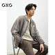 GXG男裝 商場(chǎng)同款棕色翻領(lǐng)夾克 棕色 175/L