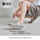 快樂瑪麗（J&M）休閑鞋男士老北京布鞋平底百搭單鞋懶人一腳蹬帆布鞋 灰色 41 