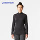 迪卡儂（DECATHLON）女打底衫秋衣美利奴羊毛衫女長袖T恤保暖內衣速干衣山地徒步MT500 黑色-半拉鏈 L