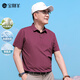 寶財(cái)羊桑蠶絲高端POLO衫男夏季短袖t恤爸爸裝中老年人上衣服父親節(jié)禮物