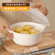 茶花微波爐飯盒器皿蒸飯煲廚房專(zhuān)用器皿用品套裝可加熱湯碗蒸飯煲 熱飯碗大號2200ML