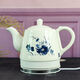 柏尼森景德鎮瓷器燒水壺陶瓷電熱家用自動(dòng)斷電防干燒小功率泡茶壺 青花荷葉 1.2L