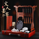 梅林筆莊文房四寶精品套裝筆墨紙硯復(fù)古禮盒成人書(shū)法國(guó)畫(huà)練毛筆字套裝初學(xué)者硯臺(tái)斗筆筆架掛筆架鎮(zhèn)尺送禮 文人墨客【大師手作經(jīng)典款】（含11件好禮）