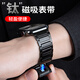 JINGZ適用蘋(píng)果手表iwatch s10表帶s9純鈦金屬u(mài)ltra2/8/7/6/se/5鈦合金apple watch磁吸米蘭尼斯夏季男女 工字款【黑色】純鈦45/46/44/49mm