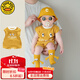 G.DUCKKIDS小黃鴨嬰兒連體衣夏季薄款男寶寶衣服小月齡短袖外出服滿(mǎn)月爬服 黃色哈衣+帽子+黃色襪子 100cm 100