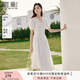 香影白色v領(lǐng)連衣裙女2025夏裝新款純棉泡泡袖白月光初戀鏤空裙子 白色 L 165/88A/110-125斤