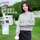 班尼路（Baleno）短款連帽衛(wèi)衣女2025年春秋季寬松休閑小個(gè)子上衣