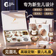 盟石嬰兒玩具新生兒見面禮盒0-6個月寶寶安撫搖鈴1歲百天滿月生日禮物 搖鈴10件套【禮盒+蘑菇奶嘴】