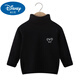 迪士尼（Disney）兒童羊毛衫高領(lǐng)男女童毛衣中大童毛線(xiàn)衣寶寶針織衫套頭打底衫秋冬 黑色 高/領(lǐng) 100