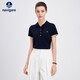 納維凱爾意大利小帆船女抑菌短袖翻領(lǐng)T恤休閑通勤POLO衫2324525506 藍 L 