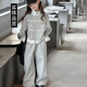 兜兜王國女童套裝春秋2025新款洋氣兒童裝衣服春裝套裝大童春款衛(wèi)衣兩件套 灰色 130 【建議身高120cm-130cm】
