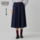 Teenie Weenie小熊半身裙女2025春夏季新款優(yōu)雅氣質(zhì)長款傘裙 藏青色 S 160