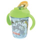 努比（Nuby）學(xué)飲杯嬰兒寶寶水杯兒童吸管杯防嗆直飲兩用杯重力球4個(gè)月以上 動(dòng)物樂(lè )園草綠 240ml