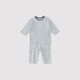 巴厘小豬寶寶家居服夏季九分薄款空調(diào)服本草棉睡衣純棉嬰幼兒衣服兒童套裝 魯納藍(lán) 90