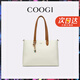 COOGI包包女包輕奢品牌女士斜挎手提托特包女情人節(jié)生日禮物送女友老婆 米白色 京倉直發(fā)