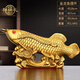 祥瑞禮銅魚擺件純銅金龍魚年年有魚金錢如意魚家居面裝飾店鋪開業(yè)禮品 金龍魚 28*7*14cm