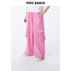 MiniPeace太平鳥童裝夏新女童休閑長褲FBGBF2130 薰香粉 150cm
