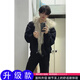 綴櫻座山雕棉服 毛領(lǐng)棉衣男款冬季加厚外套感解構(gòu)美式復(fù)古棉襖 黑色【升級款】 90%買家選擇 適合120-135斤 L