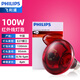 飛利浦紅外線燈泡進(jìn)口燈光100W150W250W加熱燈泡理療的燈泡烤的燈 100W燈泡【中國制造】 100-300W