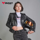 杜漢摩托車(chē)騎行服復古機車(chē)服休閑夾克外套防摔防護騎士裝備四季女 黑色 L