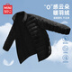名創(chuàng)優(yōu)品（MINISO）男士羽絨服冬季90%鴨絨輕薄立領(lǐng)襖子青少年沖鋒衣內(nèi)膽登山外套男 【立領(lǐng)】黑色(空白) L 175(體重120-140斤左右)
