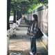 JRET美式格子襯衫外套女春夏2025新款寬松小個子港風(fēng)襯衣長袖上衣 格子 L