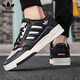 三葉草（Adidas）男女低幫板鞋 DROP STEP LOW 2.0時尚運動休閑鞋子 黑白 41