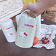 FANCYCHIChellokitty燜燒杯超長保溫飯盒便當粥湯桶學生316不銹鋼悶燒壺罐 米白色- 800ml 【kitty貼紙+隔層+杯刷】
