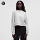 lululemon丨Scuba 女士超寬松款套頭衛(wèi)衣 *徽標(biāo)款 LW3IS4S 雜色超淺灰 M /L