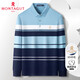 夢(mèng)特嬌（MONTAGUT）秋季棉柔舒適男式Polo衫長(cháng)袖休閑寬松T恤東方簡(jiǎn)奢風(fēng)