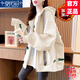 莫代爾衛(wèi)衣外套女2025春秋冬新款加絨加厚初高中學(xué)生寬松百搭保暖上衣 米白色-加厚 加絨 L 115-135斤