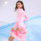 AQUAPLAY安泊來(lái)連體三角泳衣女長(zhǎng)袖保守顯瘦2025新款莫奈花園系列速干衣 玫瑰之吻印花三角連體泳衣 L （111-120斤）