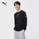 彪馬（PUMA）寬松印花休閑長袖T恤男子新款夏季圓領(lǐng)運(yùn)動(dòng)上衣634251 黑色-01 L (180/100A)