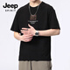 JEEP SPIRIT吉普短袖t恤男夏季潮流街頭寬松純棉大碼上衣寬松運(yùn)動(dòng)男士半袖