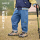 棉花堂【柔軟有型】兒童牛仔褲山系戶外男女童春季新品褲子耐磨防褪色潮 淺藍(lán) 100 100/53