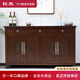鈞禾 老榆木餐邊柜雕花儲(chǔ)物柜新中式收納柜四門(mén)餐廳柜古典玄關(guān)柜定制 四門(mén)荷花邊柜【圖片色】