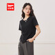 IEF/愛(ài)依服大碼女裝2025夏季新款韓版時(shí)尚休閑百搭T恤 黑 2XL