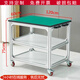 天禎鋁型材工作臺不銹鋼周轉車(chē)移動(dòng)置物架鋁合金實(shí)驗桌可定制 防靜電臺面120*60*75cm(三層)
