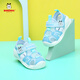 巴布豆（BOBDOG）寶寶涼鞋男童學(xué)步鞋1-3歲2嬰幼兒夏天軟底兒童涼鞋女童機能穩步鞋 BBB229淺藍 19 鞋內長(cháng)13.5cm