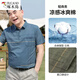 啄木鳥(niǎo)爸爸夏裝中老年t恤40-50歲中年男士夏季薄款冰絲短袖爺爺寬松半袖 3135蘭色 XL /175