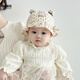 貝娜茜嬰兒帽子春秋季薄款寶寶能吃遮陽(yáng)帽嬰幼兒可調節防曬帽遮陽(yáng)帽夏季 小碎花-米色 3-12個(gè)月（40-46CM）
