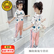 G.DUCKKIDS女童套裝夏季新款兒童衣服運動套裝短袖兩件套學(xué)生小女孩中大女童 白色 130