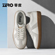 零度尚品ZRO德訓鞋男夏季2025新款透氣軟底低幫板鞋潮流百搭平底休閑男鞋 白色【標準皮鞋碼】 41