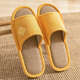始豐（SHIFENG）亞麻拖鞋男士春秋室內家居靜音居家用四季棉麻布拖鞋女士新款冬夏 黃色 38-39