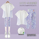 優(yōu)優(yōu)1點(diǎn)（Yoyo one）女童速干衣套裝兒童夏季運(yùn)動(dòng)服羽毛球打底褲女大童跑步裝瑜伽女孩 18992白色+1770紫色【套裝】 140 140cm