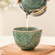 泰禧閣密合釉浮雕祥龍紋茶杯主人杯功夫品茗杯單個(gè)陶瓷茶具杯子 越窯青瓷浮雕祥云龍_碗杯【禮盒裝】 140ml
