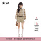 DZZIT地素牛仔短褲2025秋季新款復古卡其色高腰刺繡褲子女3J3R1091N 深卡其色 S