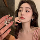念芙耳夾耳環(huán)無耳洞女新款氣質(zhì)秋冬簡約復古耳飾蝴蝶結(jié)珍珠三角耳夾 耳夾【珍珠蝴蝶結(jié)】